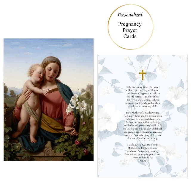 Placement Carte de prière de grossesse catholique romaine  (Créateur téléchargé)