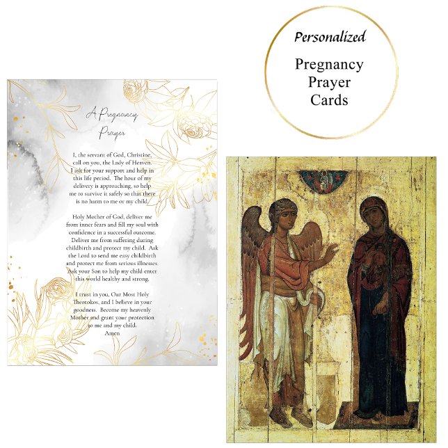 Placement Carte de prière de grossesse chrétienne orthodoxe (Créateur téléchargé)