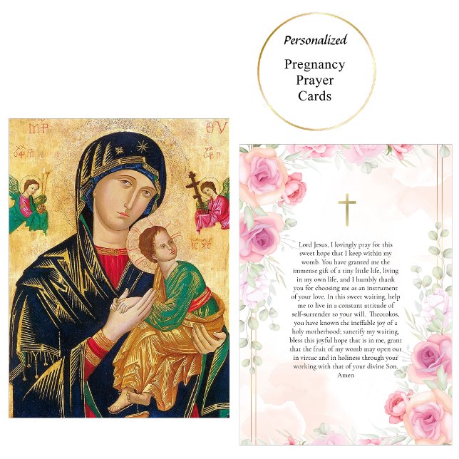 Placement Carte de prière de grossesse de l'enfant Christ Th (Créateur téléchargé)