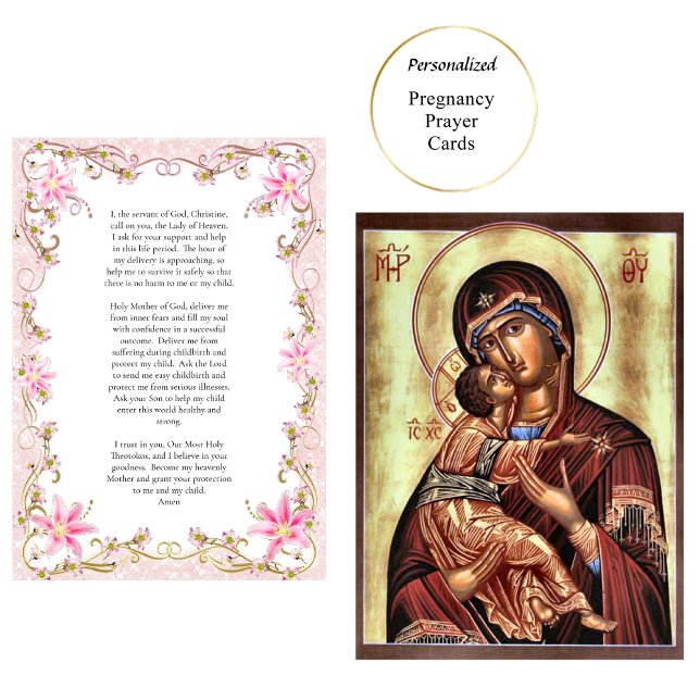Placement Carte de prière de grossesse orthodoxe à cadre de  (Créateur téléchargé)