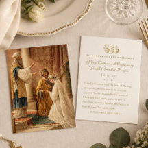 Carte de prière de mariage catholique traditionnel