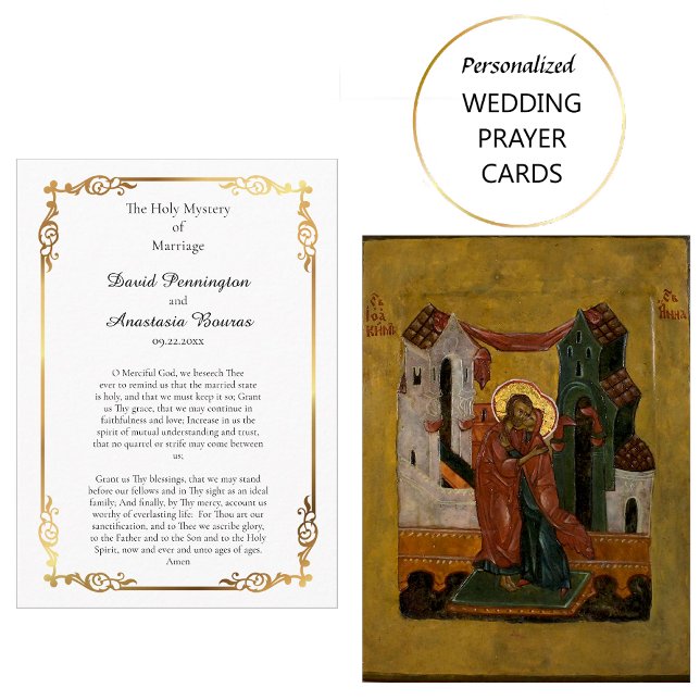 Placement Carte de prière de mariage orthodoxe avec cadre do (Créateur téléchargé)