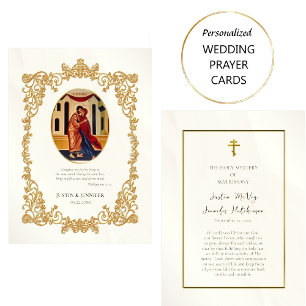 Placement Carte de prière de mariage orthodoxe avec cadre do