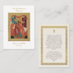 Placement Carte de prière de mariage orthodoxe avec cadre do