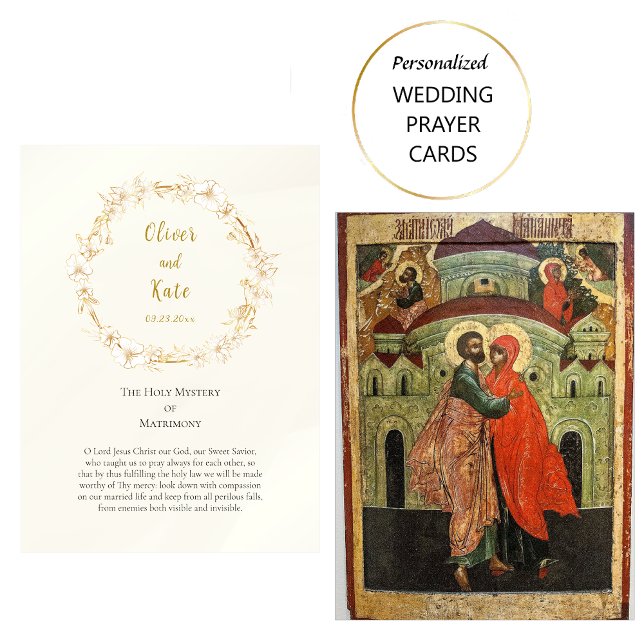 Placement Carte de prière de mariage orthodoxe chrétien (Créateur téléchargé)