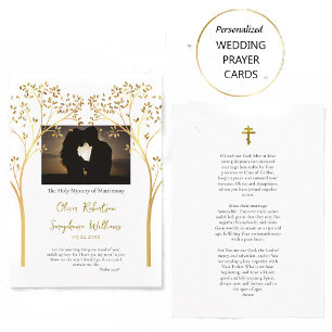 Placement Carte de prière de mariage orthodoxe simple élégan