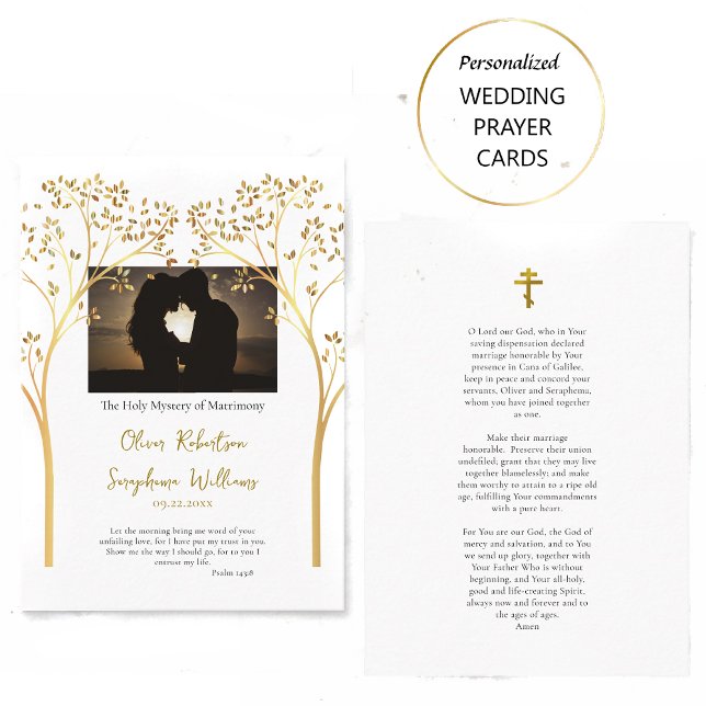 Placement Carte de prière de mariage orthodoxe simple élégan (Créateur téléchargé)