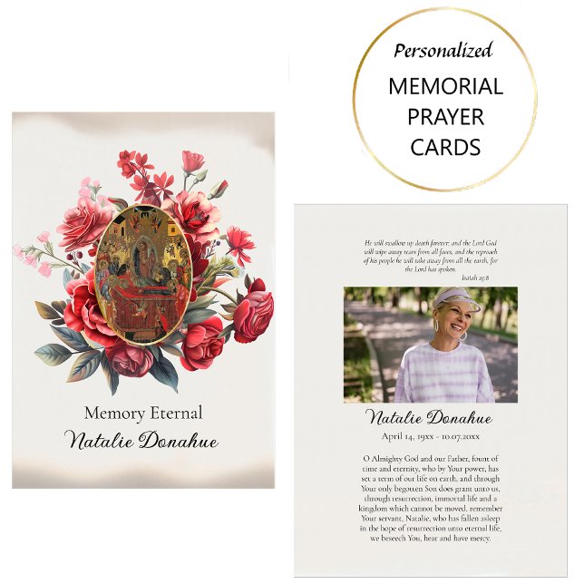 Placement Carte de prière de photos orthodoxes Red Roses (Créateur téléchargé)