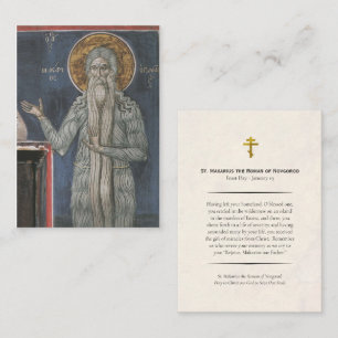 Placement Carte de prière de St. Makarius le Romain de Novgo