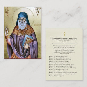 Placement Carte de prière de St. Porphyrios de Kafsokalivia