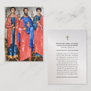 Placement Carte de prière des martyrs Innas, Pinnas et Rimma