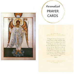 Placement Carte de prière du gardien Angel Chrétien orthodox