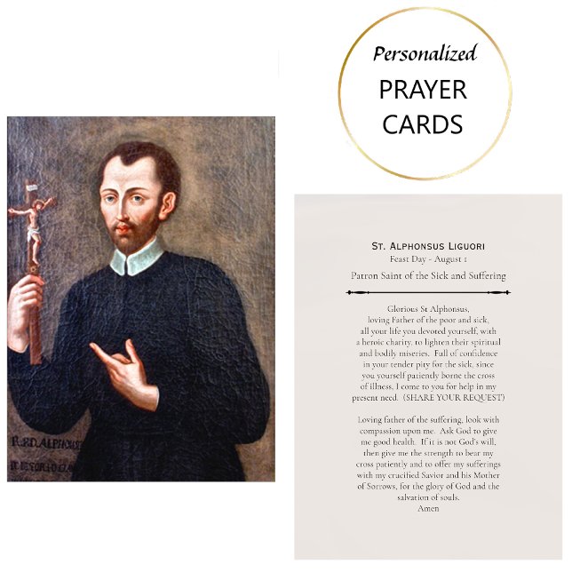 Placement Carte de prière du Saint Patron St. Alphonsus Ligo (Créateur téléchargé)