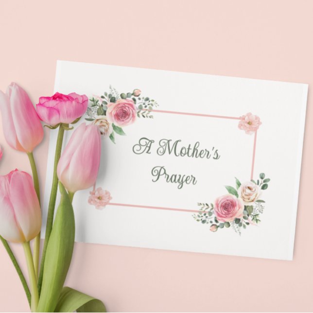 Placement Carte de prière florale de la fête des mères avec  (Créateur téléchargé)