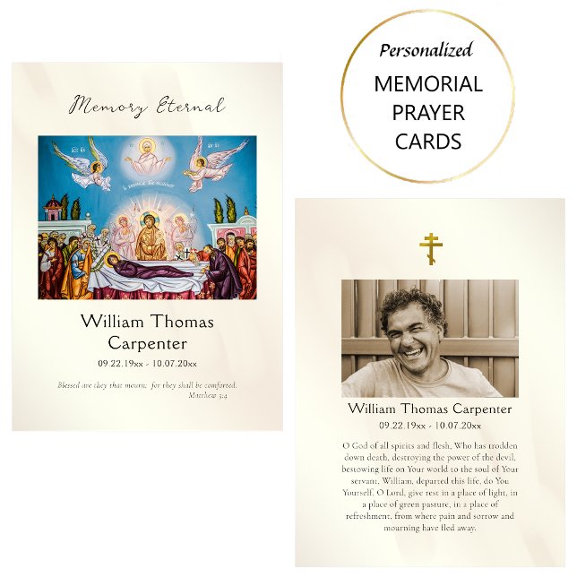 Placement Carte de prière funéraire de la Dormition de la Th (Créateur téléchargé)
