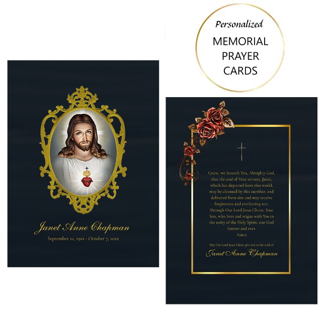 Placement Carte de prière funéraire du Sacré-Coeur de Jésus (Créateur téléchargé)