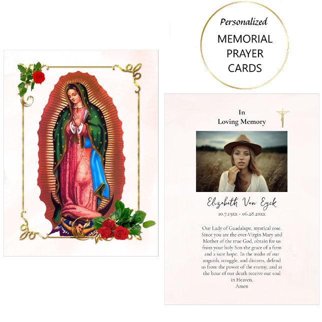 Placement Carte de prière funéraire Notre-Dame de Guadalupe (Créateur téléchargé)