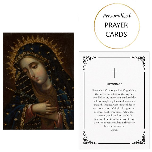 Placement Carte de prière Memorare Vierge Marie              (Créateur téléchargé)