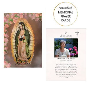 Placement Carte de prière mémorielle photo de Notre-Dame de 