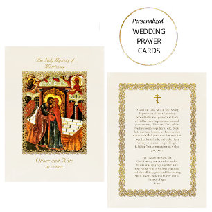 Placement Carte de prière Ornat Gold Frame Orthodoxe Mariage