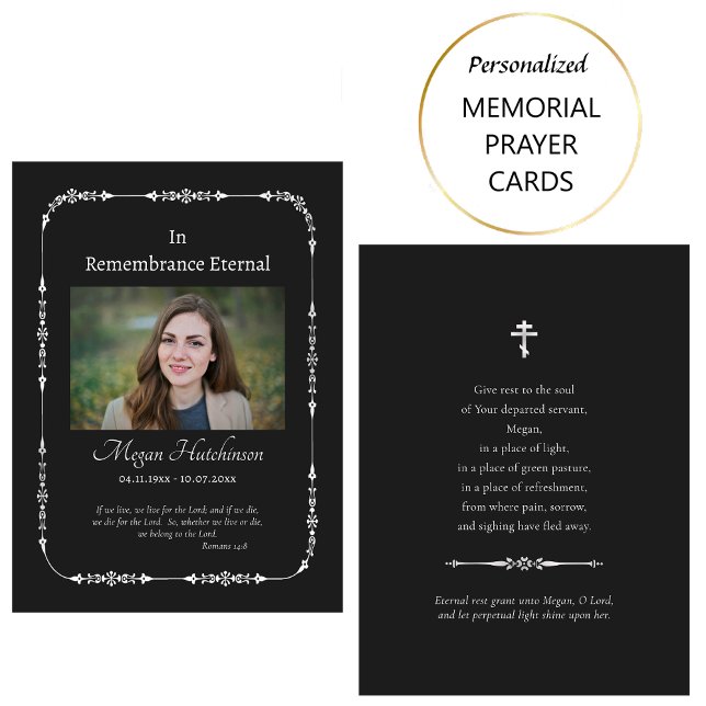 Placement Carte de prière orthodoxe classique en argent noir (Créateur téléchargé)