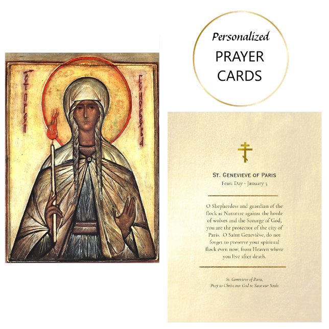 Placement Carte de prière orthodoxe de Ste Geneviève de Pari (Créateur téléchargé)