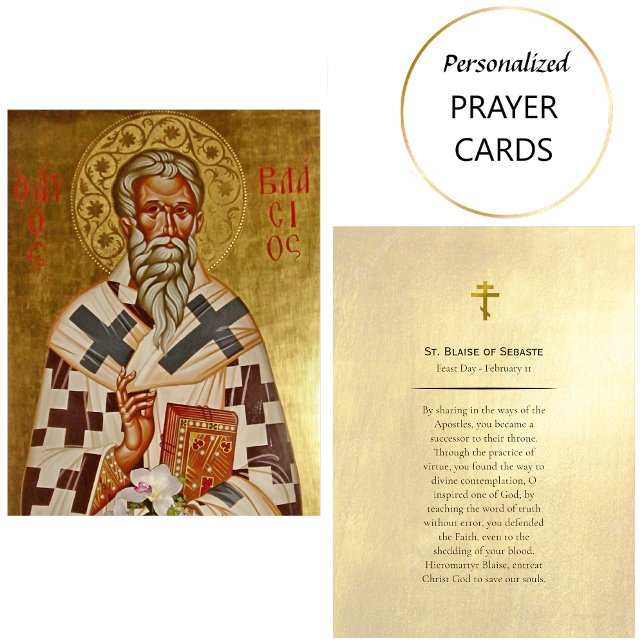 Placement Carte de prière orthodoxe Saint-Blaise de Sebaste (Créateur téléchargé)