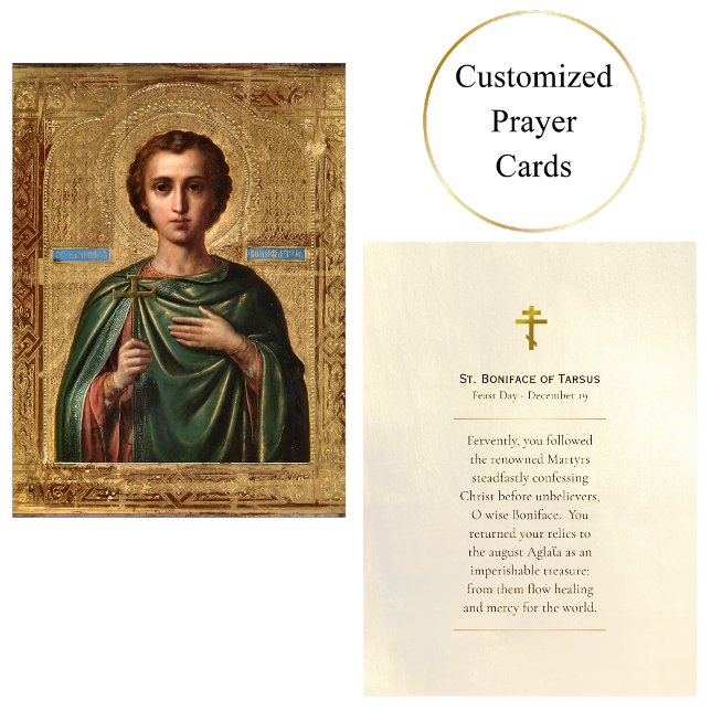 Placement Carte de prière orthodoxe Saint-Boniface de Tarsus (Créateur téléchargé)