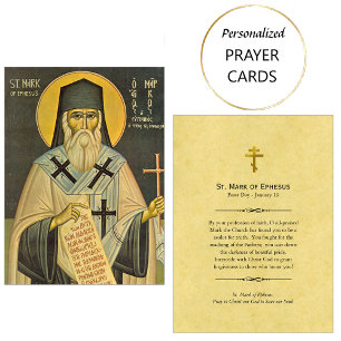 Placement Carte de prière orthodoxe Saint-Marc d'Ephèse