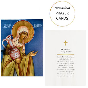 Placement Carte de prière orthodoxe St. Photini