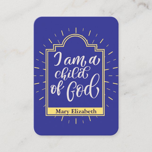 Placement Carte de prière pour enfant personnalisée (Devant)