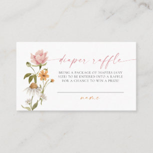 Placement Carte de rabat fleur sauvage Baby shower Floral