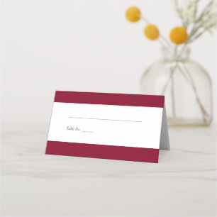 Placement Carte de réception à rayures Bourgogne