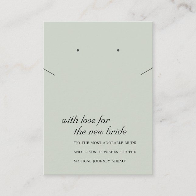 PLACEMENT CARTE DE RECHERCHE DE NOUVELLE BRIDE GREY GREEN (Devant)