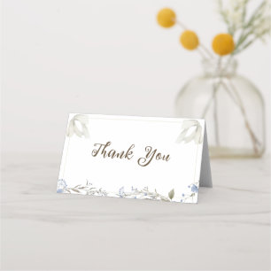 Placement Carte de remerciement Coquette Bow Fleur Sauvage B