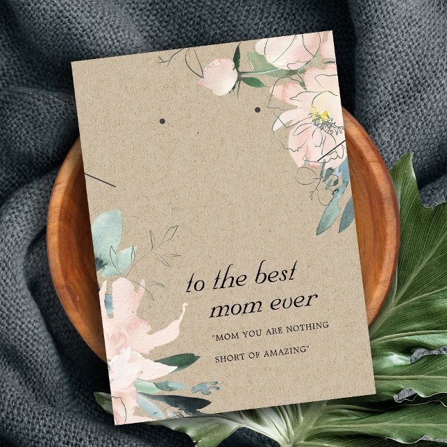 PLACEMENT CARTE DE REMORQUAGE FLORALE MOM KRAFT BLUSH (Créateur téléchargé)