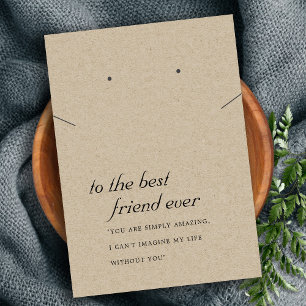 PLACEMENT CARTE DE REMORQUE DE CADEAU DE L'AMI KRAFT RUSTIQU