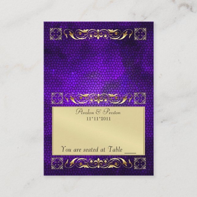 Placement Carte de repère Emperior Purple Folple Table (Devant)