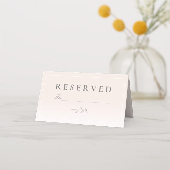 Placement Carte de réservation avec message de remerciement (Devant)