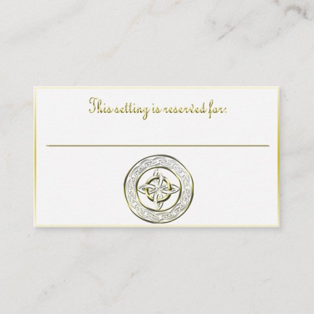 Placement Carte de réservation de table Celtic Knot (Devant)