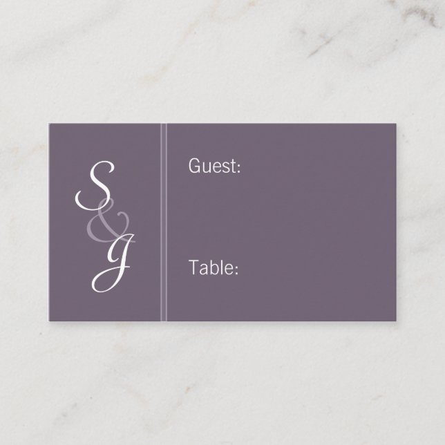 Placement Carte de siège - aubergine (Devant)