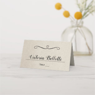 Placement Carte de siège classique - papier kraft