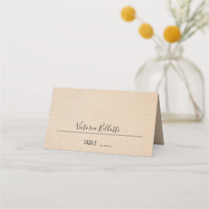 Placement Carte de siège classique - papier kraft