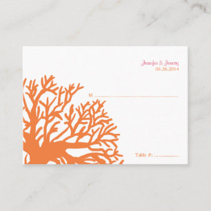 Placement Carte de siège de poisson tropical orange et rose