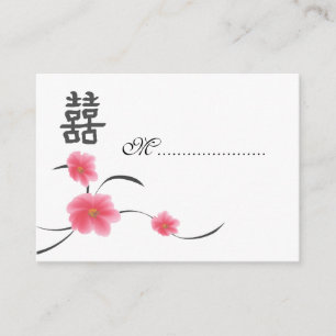 Placement Carte de siège de table Cherry Blossom Double Bonh
