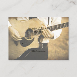 Placement Carte de siège Mariage du lecteur de guitare