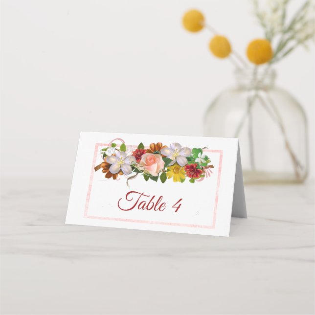 Placement Carte de table Blush Rose Gold Rose (Devant)