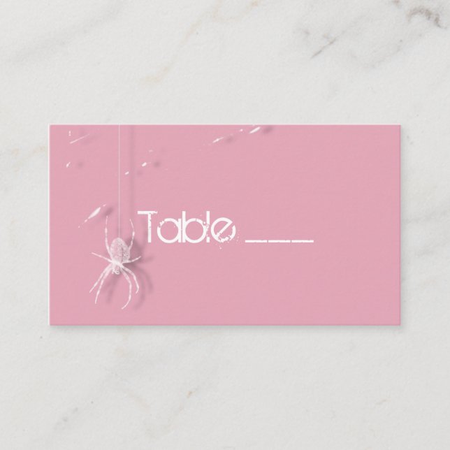 Placement Carte de table Cobwebs et Araignées blanches (Devant)