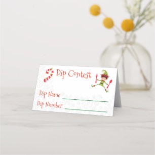 Placement Carte de table de la fête de la recette du concour