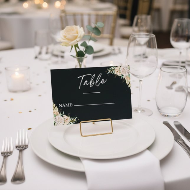 Placement Carte de table de mariage à calligraphie florale n (Créateur téléchargé)